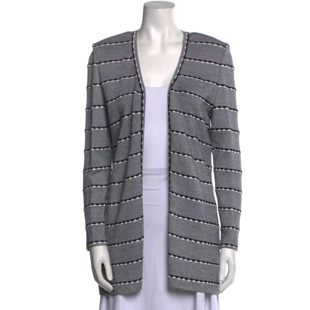 ST JOHN Collection by Marie Gray Open Front Cardigan Sweater Sz 6 (V1